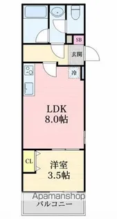 LEVICIA BLDG.Ⅲ【4階】の間取り