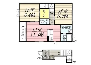 フムルス・ルプルスA【2階】の間取り