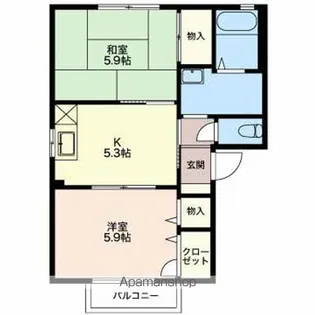 フォーレスウィングD【201号室】の間取り
