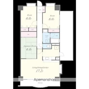 リーフマンション グランディア【6階】の間取り