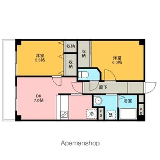 M’S NACER【206号室】の間取り