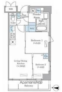 DAIWA GRACE MAISON 亀有【2階】の間取り