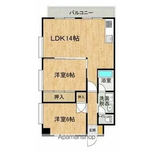 ソレイユ鷹ノ子駅前【3階】の間取り