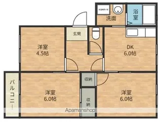 フレグランス南駿河台B【202号室】の間取り