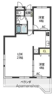 レインボーマンション【3階】の間取り