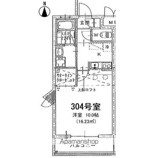 クラール名城公園(KLAR名城公園)【304号室】の間取り