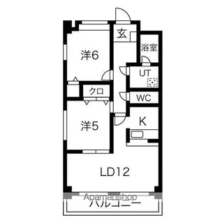 カーム香雅【2階】の間取り