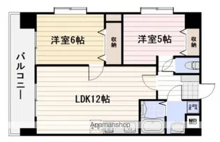 カサデエスタシオン【6階】の間取り