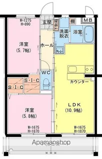ララ クレイン【203号室】の間取り