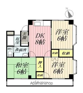 グランドメゾン芹沢【301号室】の間取り