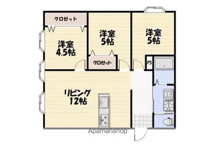 アドバンス湖北【2階】の間取り