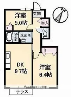 ブランシェ佐藤【102号室】の間取り
