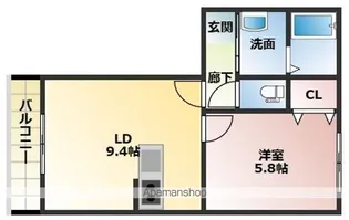 NOON EAST【3A号室】の間取り
