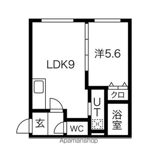 LANDMARK青葉(ランドマークアオバ)【102号室】の間取り