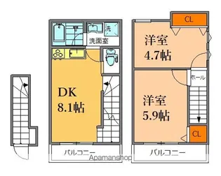 DREAM横濱蒔田V【2階】の間取り