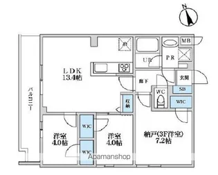 東京都杉並区宮前4丁目【マンション】の間取り