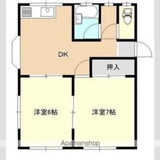 ハイツ裕【203号室】の間取り