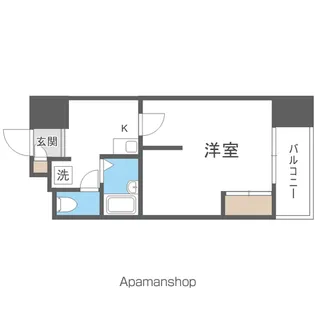CANVASSすすきの【8階】の間取り