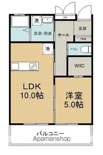 岡本アパートメント【1B号室】の間取り