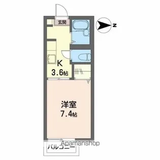 ラフィーネ中野栄【2階】の間取り