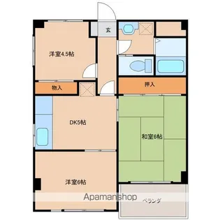 アンソレイエ松戸【3階】の間取り