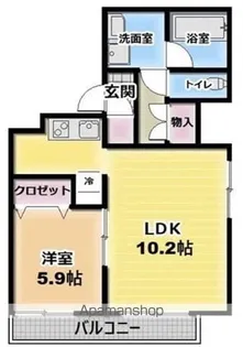 アズ住吉レジデンス【5階】の間取り