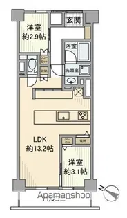 クレベール西新宿フォレストマンション【12階】の間取り