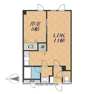 ラグ161W【2階】の間取り