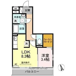 ウィルコート潮音町 C棟【1階】の間取り