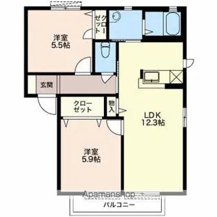 ガーデンハイツA【201号室】の間取り