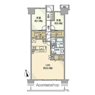 グレイディア【10階】の間取り