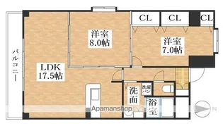 グランドアーサー【303号室】の間取り