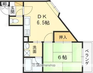 エンゼルハイツ喜里川【5階】の間取り