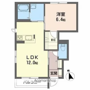 ミューローズ長橋Ⅱ・A【1階】の間取り