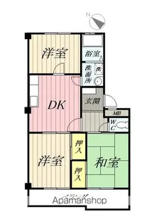 埼玉県吉川市大字保【マンション】の間取り