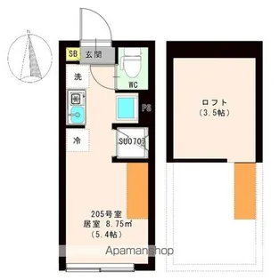 ハーモニーテラス東新町Ⅱ【2階】の間取り