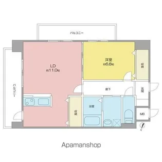 グランシャリオ覺王山【8階】の間取り