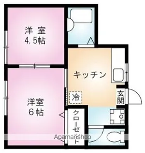 クレシア【402号室】の間取り