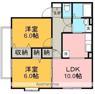 フェアリーウィステリア壱番館【2階】の間取り