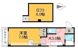 ラ・メール知寄Ⅱ【4階】の間取り