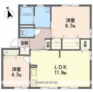 ファミール・ビレジ C棟【1階】の間取り