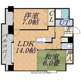 サンタの館裏参道【10階】の間取り