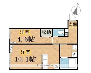 カインドネス西八王子台町【1階】の間取り