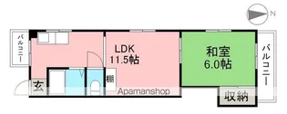 武田マンション(桟橋)【3階】の間取り