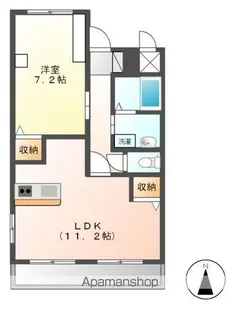セレーノ花ヶ島【1階】の間取り