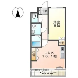 ベティプレイス【1階】の間取り