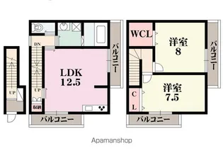 レオテラス湊【201号室】の間取り