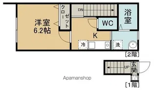 グランヒルズ長町南【204号室】の間取り