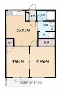 ビューパレーD棟【2階】の間取り