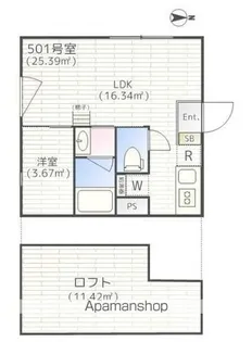EMIREA【5階】の間取り